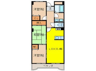 シャイン九番街の物件間取画像